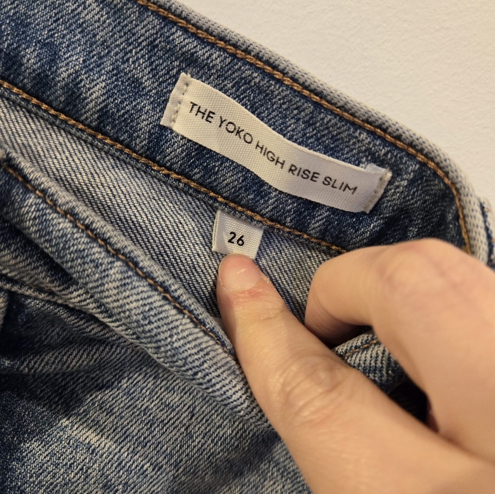 Denim Forum Yoko High Rise Slim Distressed Size 26 - Picture 7 of 14